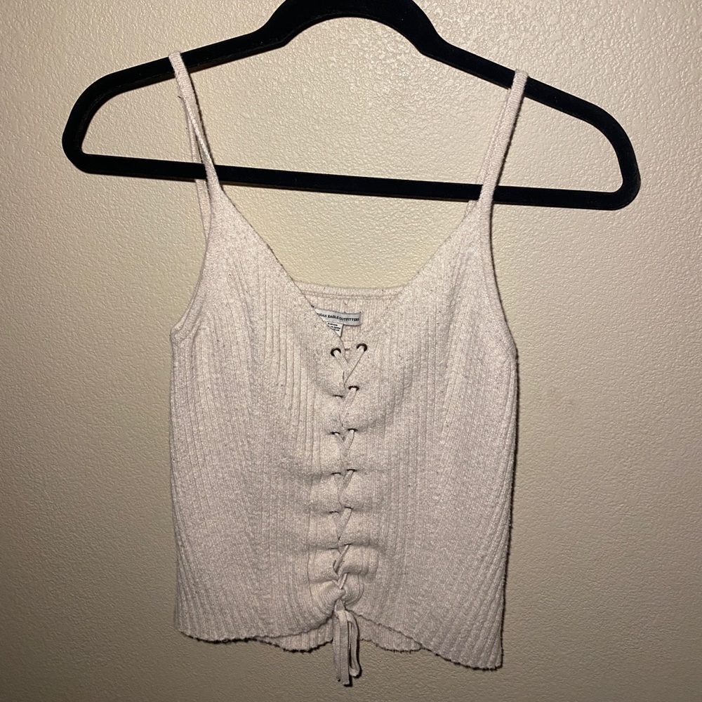 American Eagle Lace-Up Front Tank Top